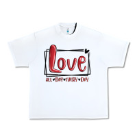 White love all day every day hearts Urban Heavy Tee - MaliasSmallBusiness