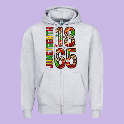 1865 Juneteenth Zipper Hoodie Designed By Zillion Design Studio