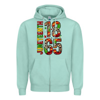Seafoam 1865 Juneteenth Zipper Hoodie - Zillion Design Studio