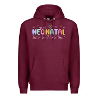 Burgundy nicu nurse neonatal intensive care unit Premium Hoodie - MaliasSmallBusiness