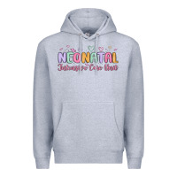 Heather Grey nicu nurse neonatal intensive care unit Premium Hoodie - MaliasSmallBusiness