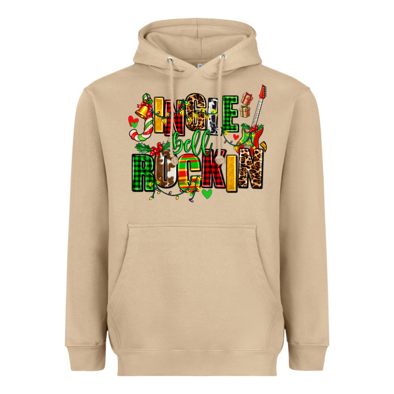 Jingle Bell Rockin Heavyweight Hoodie by AdoDesignShop | Teevron