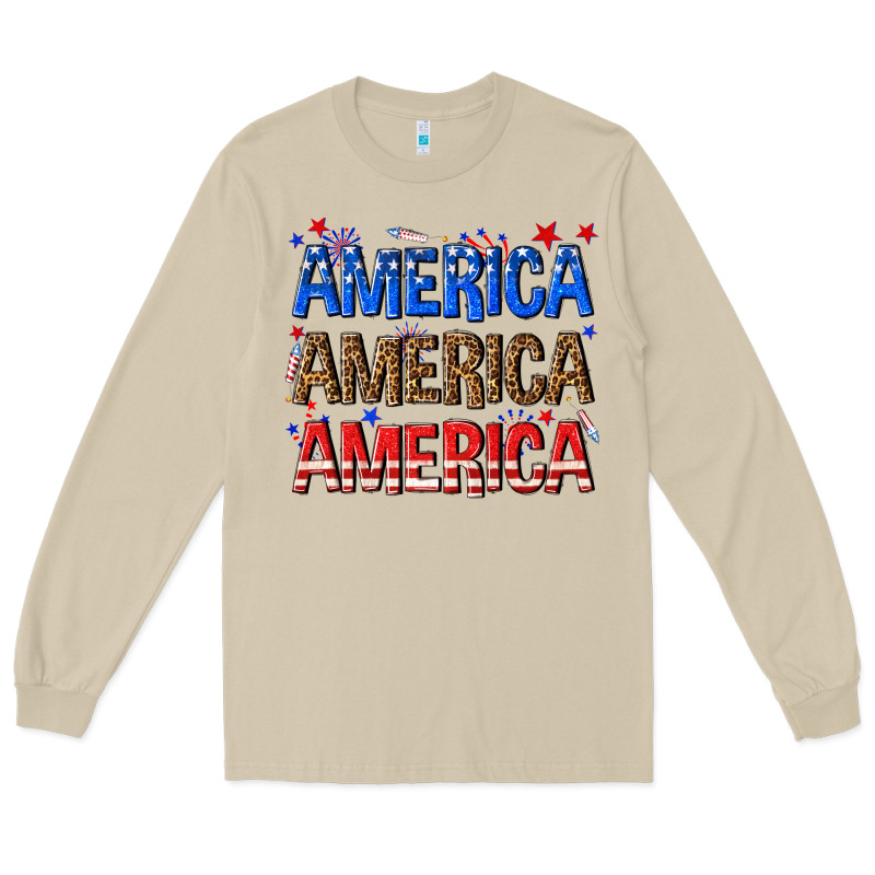 America America America Fourth Of July Long Sleeve Tee by texasbilliewilder | Teevron