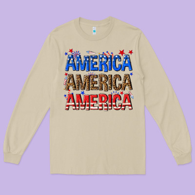 Long Sleeve Tee America america america fourth of july