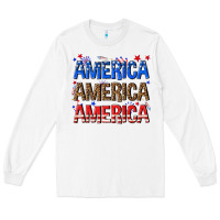 White America america america fourth of july Long Sleeve Tee - texasbilliewilder