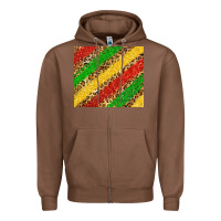 Chestnut African colors leopard Zipper Hoodie - Zillion Design Studio