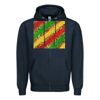 Navy African colors leopard Zipper Hoodie - Zillion Design Studio