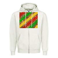 Oatmeal Heather African colors leopard Zipper Hoodie - Zillion Design Studio