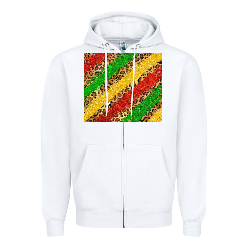 African Colors Leopard Zipper Hoodie by Zillion Design Studio | Teevron