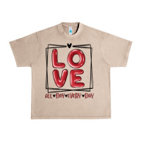 French Oak love all day every day Urban Heavy Tee - MaliasSmallBusiness