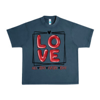 Midnight Navy love all day every day Urban Heavy Tee - MaliasSmallBusiness