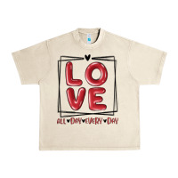 Sandshell love all day every day Urban Heavy Tee - MaliasSmallBusiness
