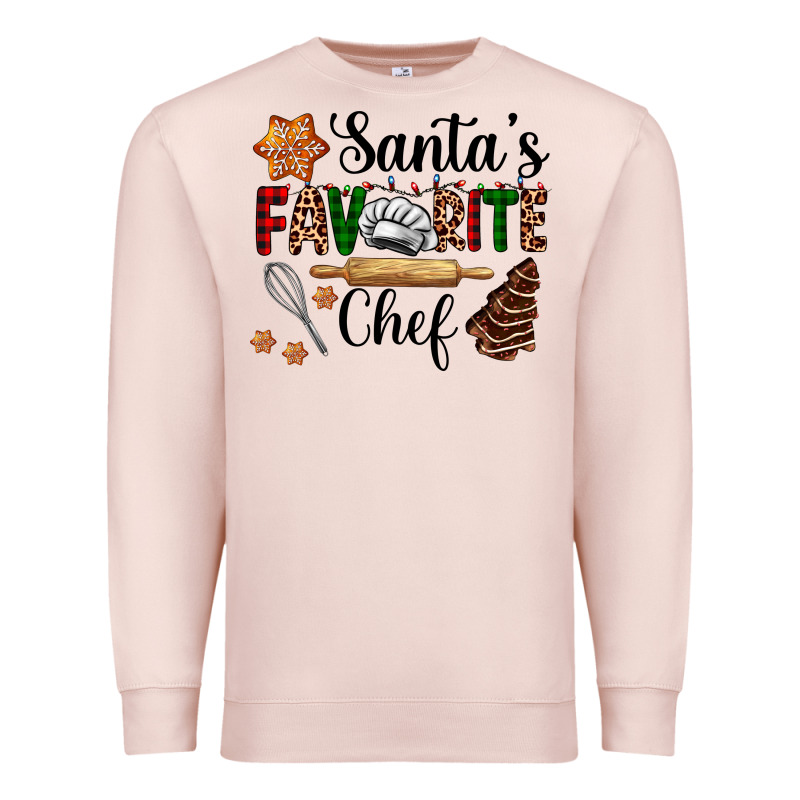 Santa's Favorite Chef Premium Sweatshirt by AdoDesignShop | Teevron
