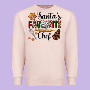 Santa's Favorite Chef Premium Sweatshirt Designed By Adodesignshop