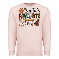 Pale Pink santa's favorite chef Premium Sweatshirt - AdoDesignShop