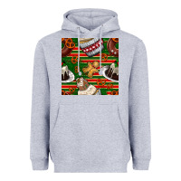 Heather Grey christmas cake seamless pattern Heavyweight Hoodie - BundleAndBundleShop