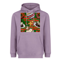 Lavender christmas cake seamless pattern Heavyweight Hoodie - BundleAndBundleShop