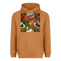 Meerkat christmas cake seamless pattern Heavyweight Hoodie - BundleAndBundleShop