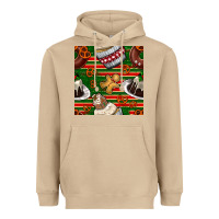 Mushroom christmas cake seamless pattern Heavyweight Hoodie - BundleAndBundleShop
