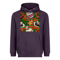 Plum christmas cake seamless pattern Heavyweight Hoodie - BundleAndBundleShop