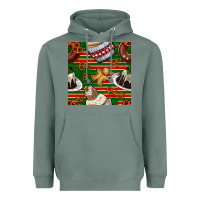 Sage christmas cake seamless pattern Heavyweight Hoodie - BundleAndBundleShop