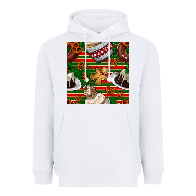 Christmas Cake Seamless Pattern Heavyweight Hoodie by BundleAndBundleShop | Teevron