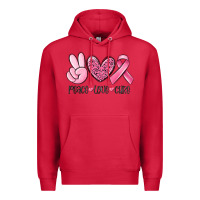 Cardinal peace love cure breast cancer Premium Hoodie - MaliasSmallBusiness