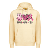 Pina Colada peace love cure breast cancer Premium Hoodie - MaliasSmallBusiness