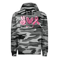 Slate Camo peace love cure breast cancer Premium Hoodie - MaliasSmallBusiness
