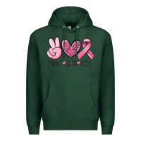 Sports Green peace love cure breast cancer Premium Hoodie - MaliasSmallBusiness