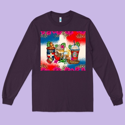 Long Sleeve Tee dominican republic coffee cups