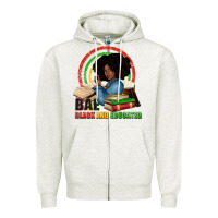 Oatmeal Heather Bae black and educated Zipper Hoodie - Zillion Design Studio