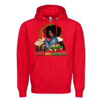 Red Bae black and educated Zipper Hoodie - Zillion Design Studio