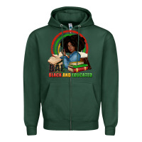 Sports Green Bae black and educated Zipper Hoodie - Zillion Design Studio