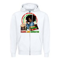 White Bae black and educated Zipper Hoodie - Zillion Design Studio