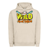 Pigment French Oak wild about softball Urban Hoodie - NancyCooperArtShop