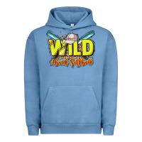 Pigment Pebble Blue wild about softball Urban Hoodie - NancyCooperArtShop