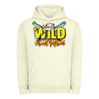 Pigment Pistachio wild about softball Urban Hoodie - NancyCooperArtShop