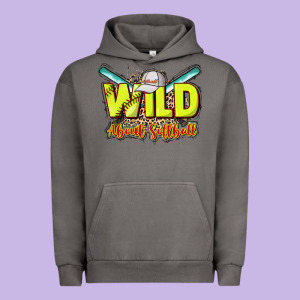 Wild About Softball Urban Hoodie Designed By Nancycooperartshop