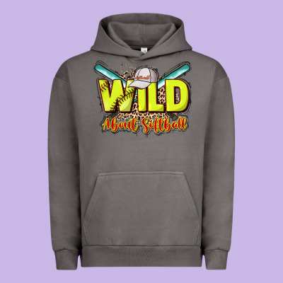Wild About Softball Urban Hoodie Designed By Nancycooperartshop