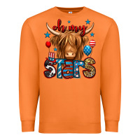 Carrot oh my stars 4th of july shaggy cow Premium Sweatshirt - Jasminsmagicworld