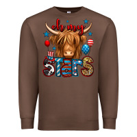 Chestnut oh my stars 4th of july shaggy cow Premium Sweatshirt - Jasminsmagicworld