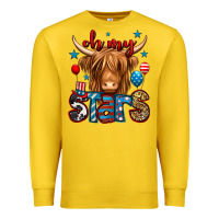 Lemon oh my stars 4th of july shaggy cow Premium Sweatshirt - Jasminsmagicworld