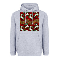Heather Grey christmas deer and plaid seamless pattern Heavyweight Hoodie - BundleAndBundleShop