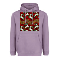 Lavender christmas deer and plaid seamless pattern Heavyweight Hoodie - BundleAndBundleShop