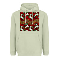 Matcha christmas deer and plaid seamless pattern Heavyweight Hoodie - BundleAndBundleShop