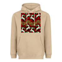 Mushroom christmas deer and plaid seamless pattern Heavyweight Hoodie - BundleAndBundleShop