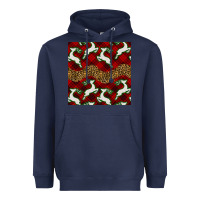 Navy christmas deer and plaid seamless pattern Heavyweight Hoodie - BundleAndBundleShop