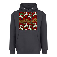 Smoke christmas deer and plaid seamless pattern Heavyweight Hoodie - BundleAndBundleShop