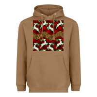 Toasted Coconut christmas deer and plaid seamless pattern Heavyweight Hoodie - BundleAndBundleShop